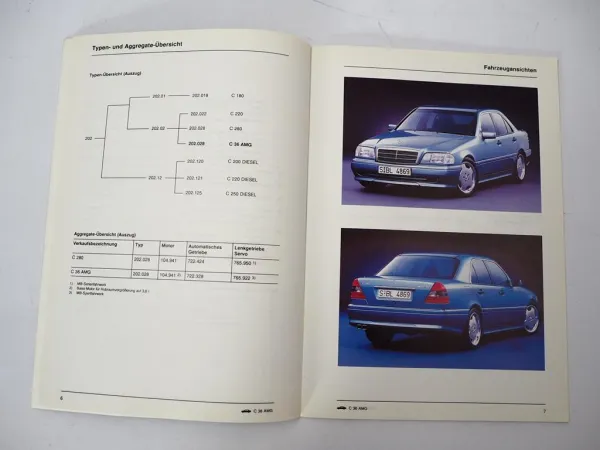 Original Mercedes-Benz Einführungsschrift C36 AMG Typ 202.028 von 1993