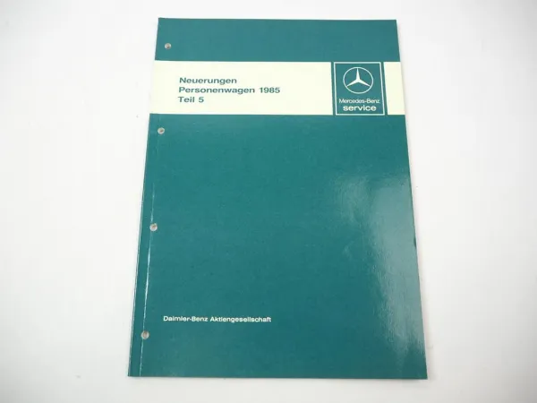 Original Mercedes Benz PKW R107 124 126 201 Werkstatthandbuch Motor Teil 5 1985