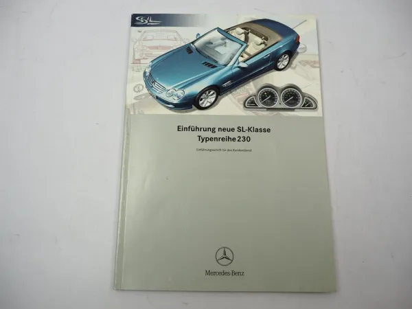 Original Mercedes Benz R230 Roadster SL 500 55 AMG Einführungsschrift 2001