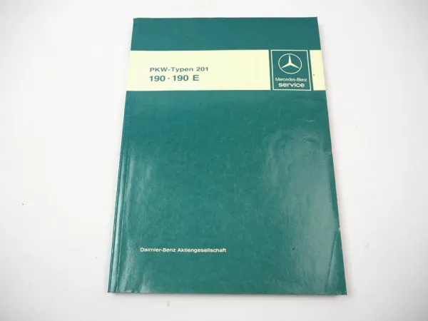 Original Mercedes Benz W201 190 190E Einführungsschrift Werkstatthandbuch 1982