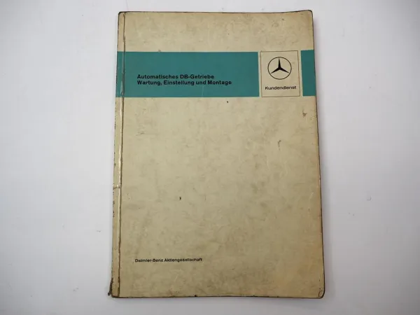 Original Mercedes-Benz Werkstatthandbuch Automatisches DB-Getriebe – 05/1966