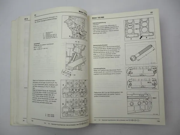 Original Mercedes-Benz Werkstatthandbuch Modelljahr 1989 W107 W124 W126 W201