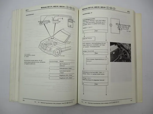 Original Mercedes-Benz Werkstatthandbuch Modelljahr 1989 W107 W124 W126 W201