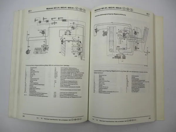 Original Mercedes-Benz Werkstatthandbuch Modelljahr 1989 W107 W124 W126 W201