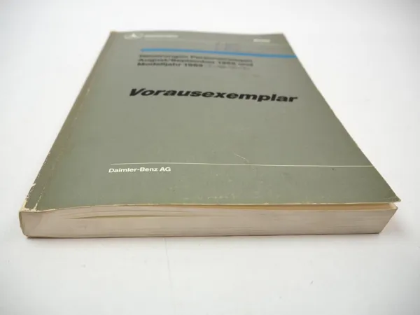 Original Mercedes-Benz Werkstatthandbuch Modelljahr 1989 W107 W124 W126 W201