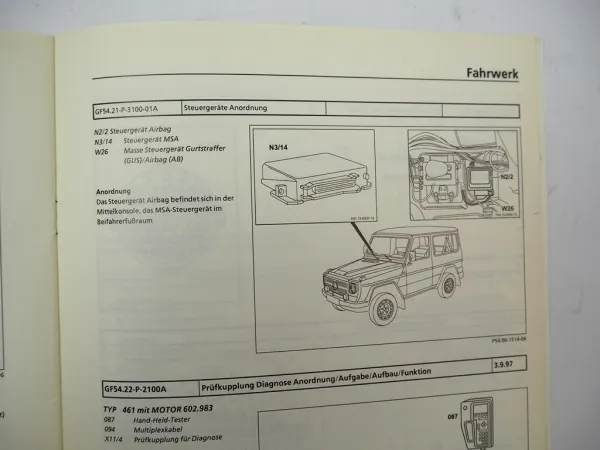 Original Mercedes G-Klasse W461 290 GDT Einführungsschrift Schulung 10/1997
