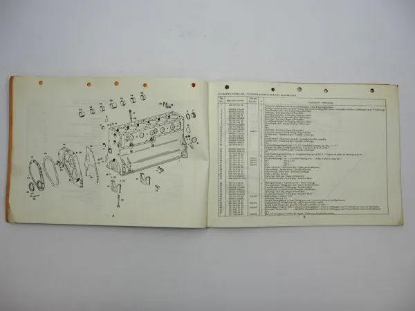 Original Mercedes OM360 Diesel Motor f. Clayson Mähdrescher Ersatzteilliste 1971