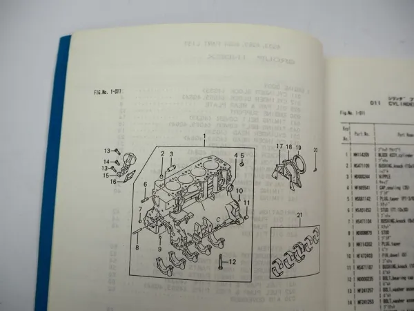 Original Mitsubishi 4G33 4G63 4G64 Engine for FG Forklift Truck Parts List 1991
