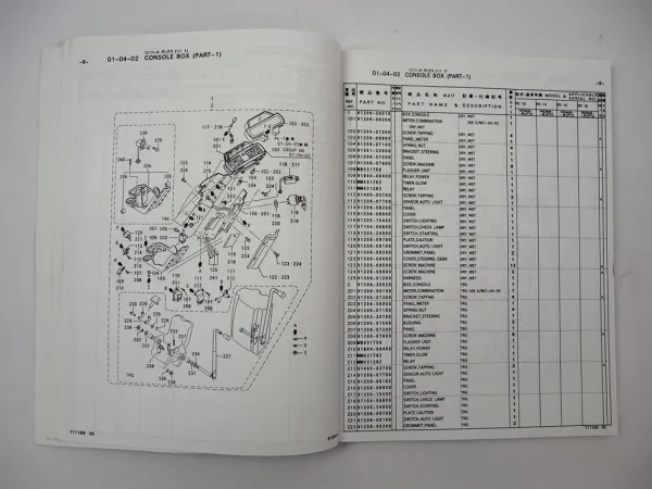 Original Mitsubishi FD 15 18 Forklift Truck Parts List Ersatzteilliste 1991