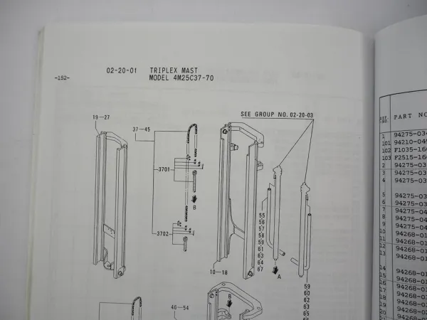 Original Mitsubishi FG FD 20 25 K Forklift Truck Parts List Ersatzteilliste 1998