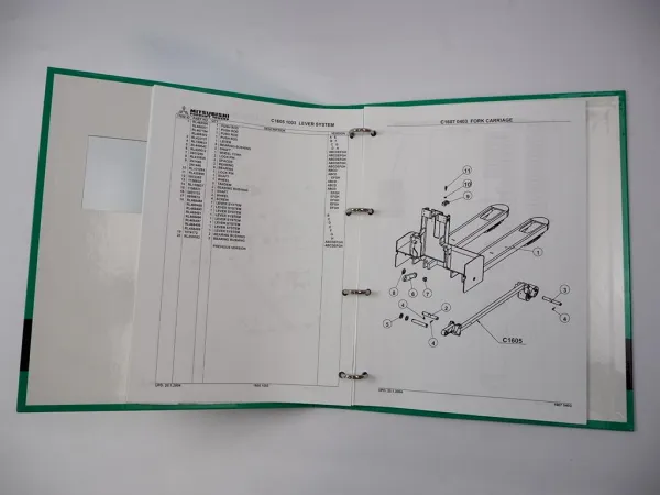 Original Mitsubishi PBP 20 M Forklift Parts List Hubstapler Ersatzteilliste 2003