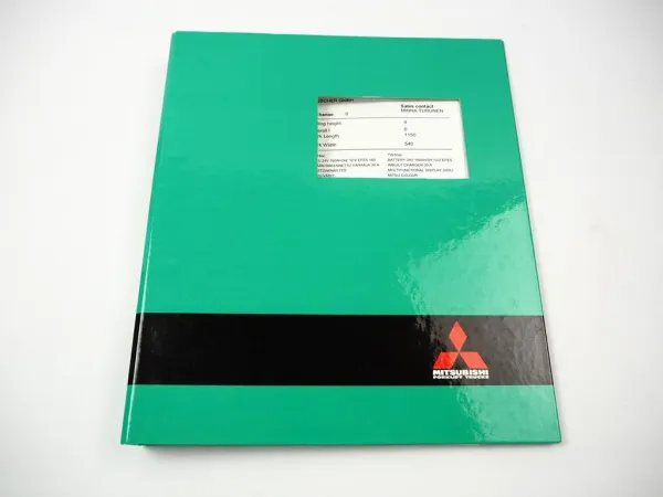 Original Mitsubishi PBP16M Forklift Parts List Hubstapler Ersatzteilliste 2004