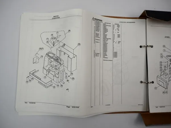 Original Mitsubishi PBP16M Forklift Parts List Hubstapler Ersatzteilliste 2005