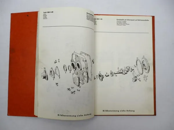 Original MWM AKD10Z Diesel Motor Betriebsanleitung Ersatzteilliste 1960er Jahre
