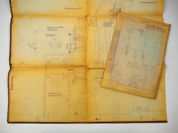 Original MWM AKD10Z Motor Technische Zeichnung Einbauvorschlag in Lanz Alldog