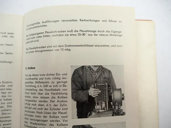 Original MWM AKD112 D V Dieselmotor Betriebsanleitung Ersatzteilliste 1956
