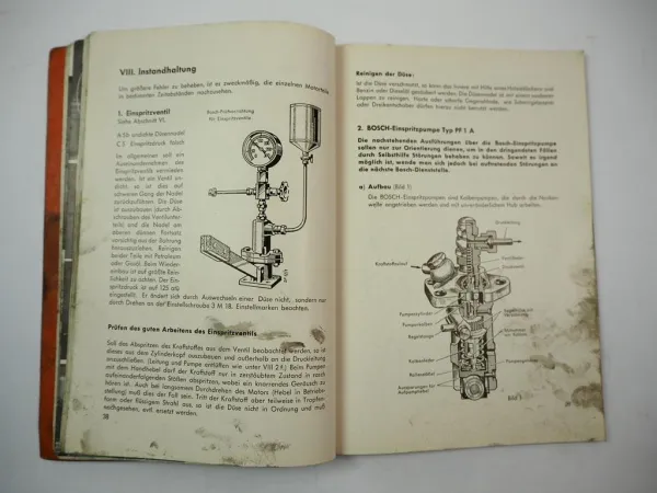 Original MWM KD12 E Z Dieselmotor Betriebsanleitung Ersatzteilliste 1952