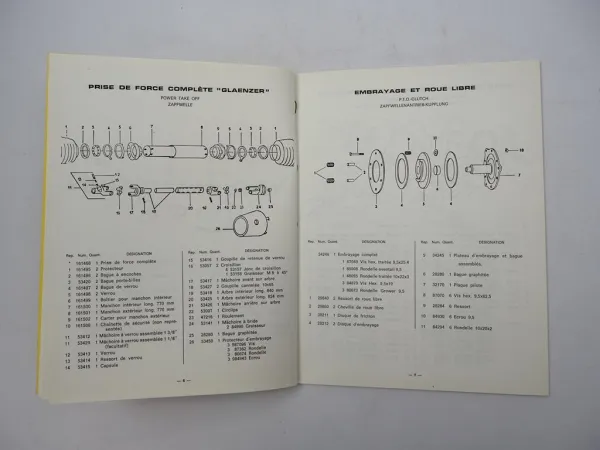 Original New Holland 265 Ramasseuse Presse Catalogue pieces de rechange 1972