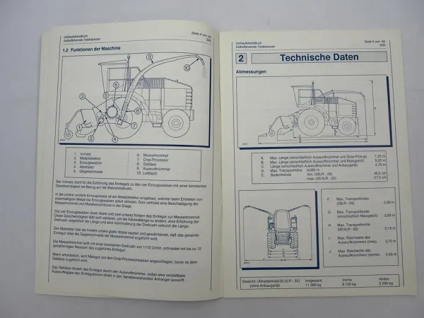 Original New Holland FX 300 375 450 Selbstf. Feldhäcksler Verkaufshandbuch 1995