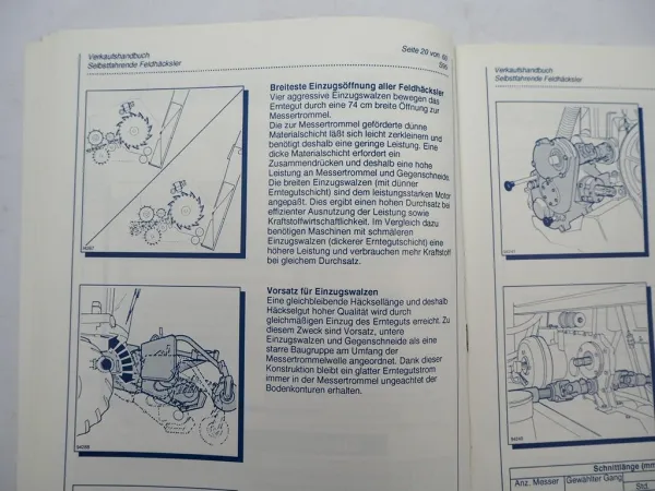 Original New Holland FX 300 375 450 Selbstf. Feldhäcksler Verkaufshandbuch 1995