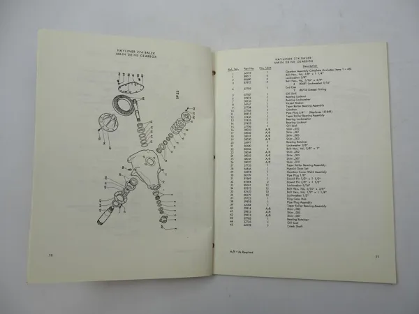 Original New Holland Hayliner 274 Baler Presse Parts List Ersatzteilliste 1973