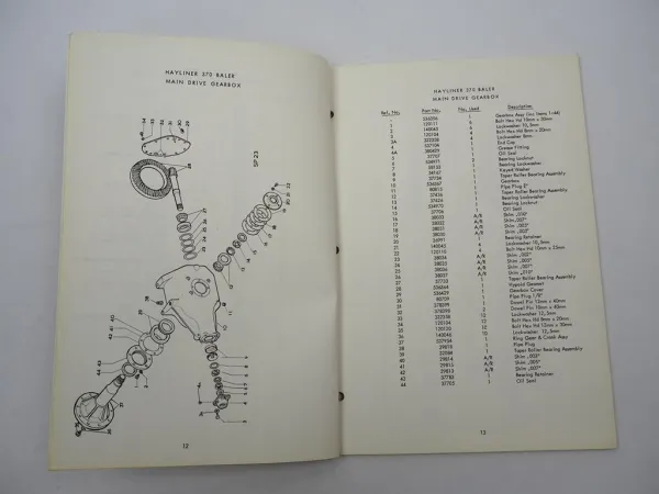 Original New Holland Hayliner 370 Baler Presse Parts List Ersatzteilliste 1975