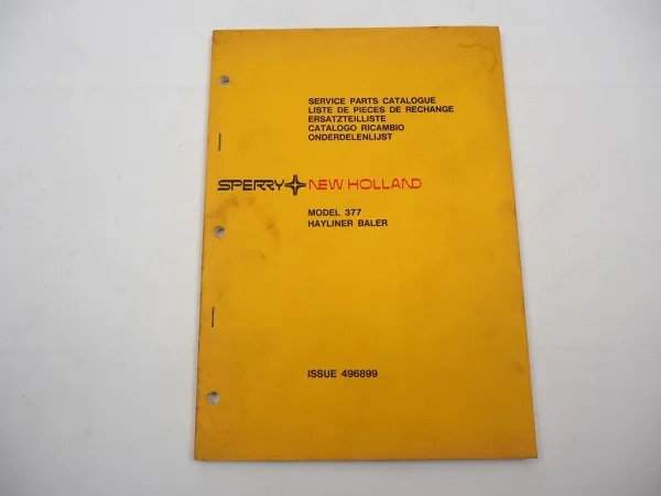 Original New Holland Hayliner 377 Baler Presse Parts List Ersatzteilliste 1979