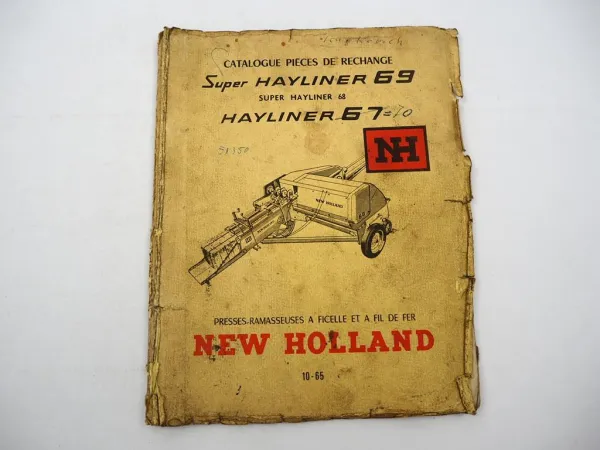 Original New Holland Super Hayliner 68 69 67 Ramasseuse Presse Catalogue pieces