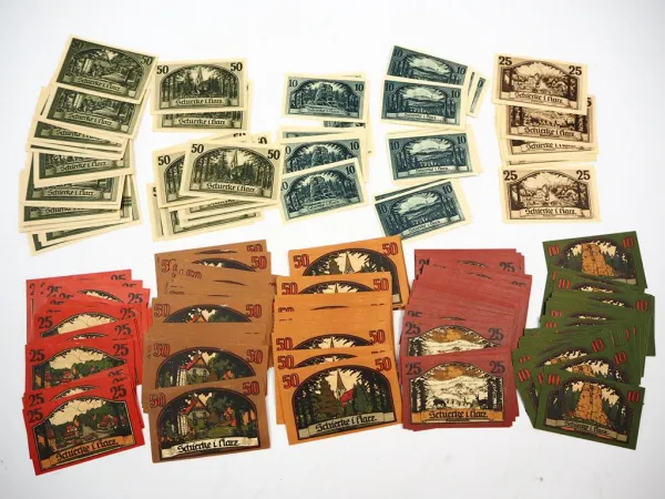 Original Notgeldscheine Schierke Harz 1921 Serie Goethes Faust ca. 290 Stück