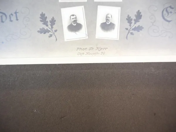 Original Pappfoto Schützengesellschaft Fürther Kreuzung Nürnberg 1907