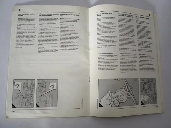 Original Perkins 1000er Serie 4 und 6 Zylinder Dieselmotor Betriebsanleitung 1987