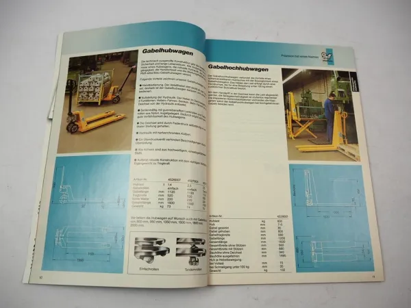 Original Pfaff silberblau Verkaufskatalog Hebezeuge Fördergeräte 1980er Jahre