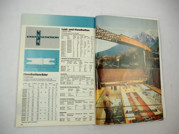 Original Pfaff silberblau Verkaufskatalog Hebezeuge Fördergeräte 1980er Jahre