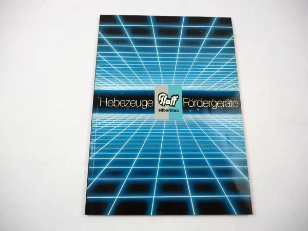 Original Pfaff silberblau Verkaufskatalog Hebezeuge Fördergeräte 1985