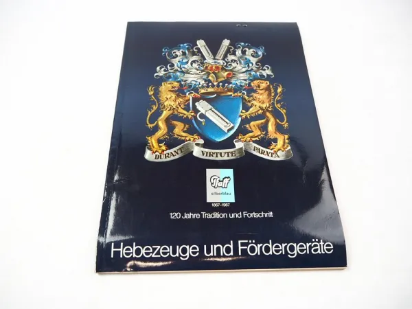 Original Pfaff silberblau Verkaufskatalog Hebezeuge Fördergeräte 1987