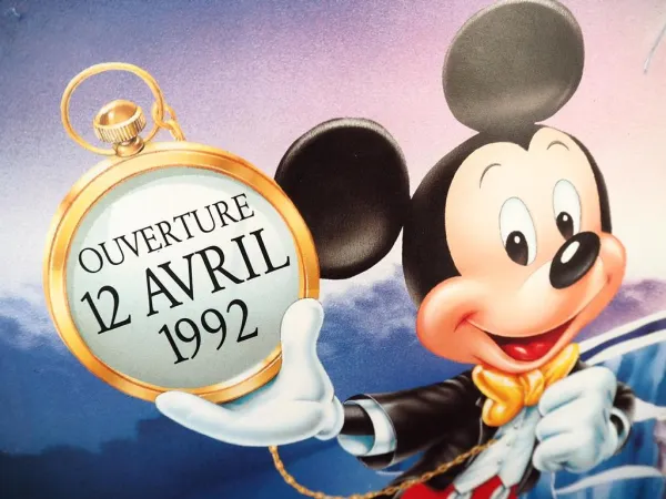 Original Plakat Disneyland Paris Resort Eröffnung 12. April 1992 Mickey Mouse
