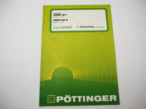 Original Pöttinger Profi GPI GPII Typ 537 539 Ladewagen Betriebsanleitung 1995