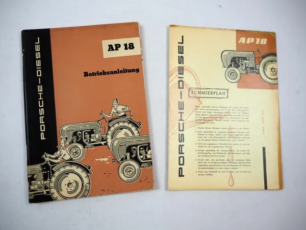 Original Porsche Diesel AP18 Schlepper Betriebsanleitung Bedienung 2/1957
