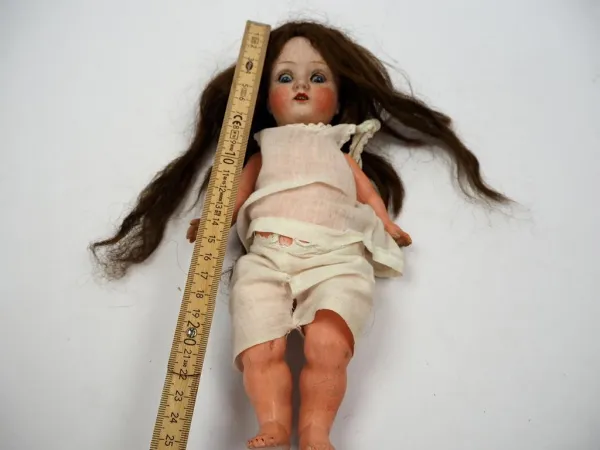 Original Porzellankopf Puppe Wagner & Zetsche Ilmenau ca. 26 cm ca. 1900/1920er