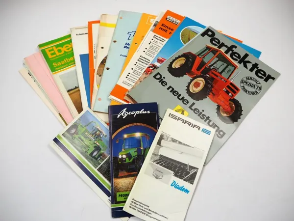 Original Posten 35 Stück Prospekte Preislisten Landtechnik 1980er Jahre