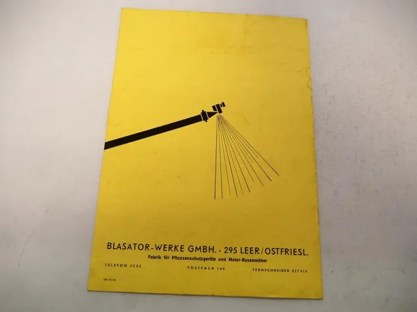 Original Preisliste Blasator Spritzgeräte Sprühgeräte Mäher z.B. an Unimog 1964
