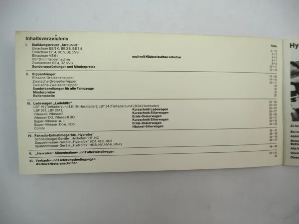 Original Preisliste BSL Strautmann Stalldungstreuer Ladewagen Kippanhänger 1989