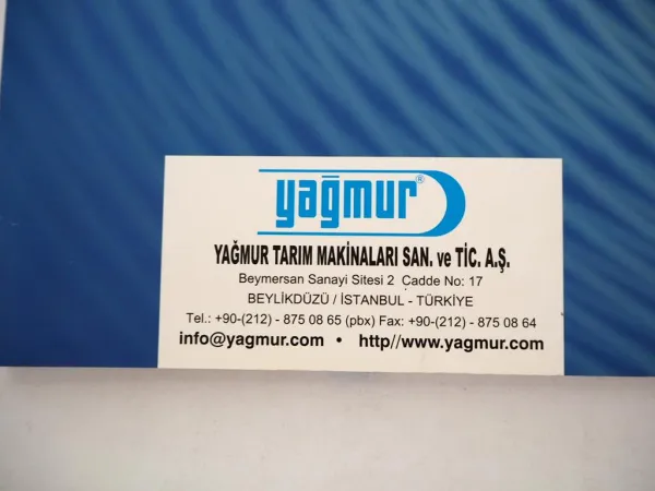 Original Preisliste Yagmur Valpadana Efsane Agripower Traktoren Türkei 2006