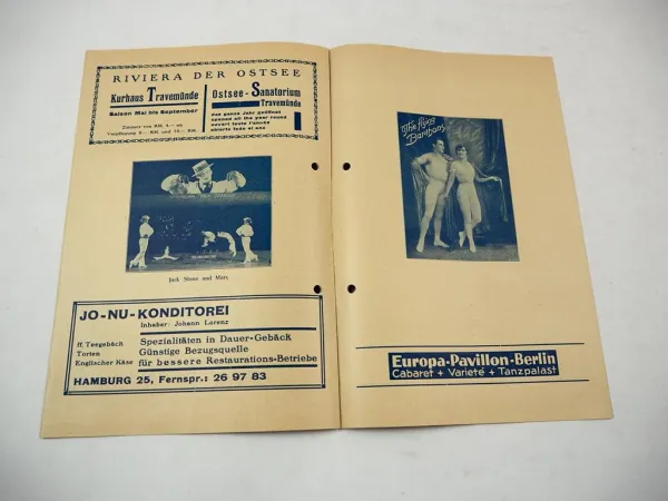 Original Programmheft Alkazar Hamburg St. Pauli Reeperbahn 1933