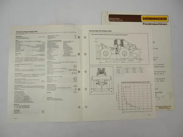 Original Prospekt Anschreiben John Deere JD440C Skidder 1982 Forstwirtschaft
