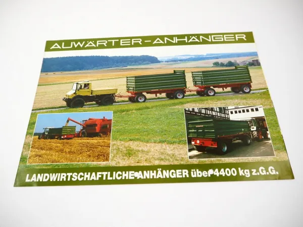 Original Prospekt Auwärter Landwirtschaftliche Anhänger Unimog Landtechnik