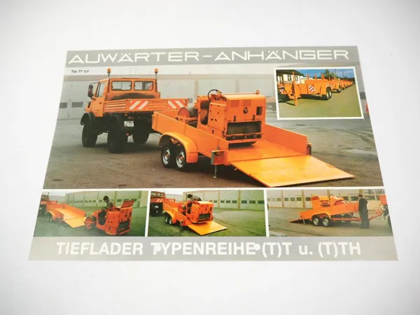 Original Prospekt Auwärter Tieflader Typenreihe TT 2,0 3,5 & TTH am Unimog