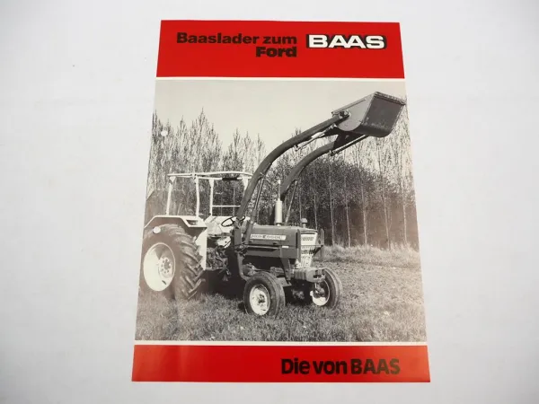 Original Prospekt Baas Frontlader Baaslader zum Ford Schlepper 1970er Jahre