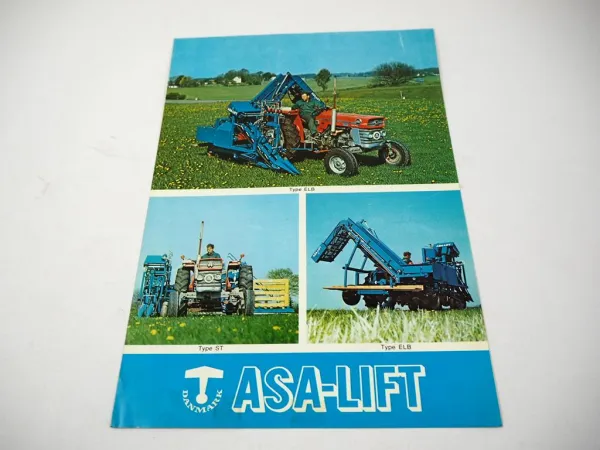 Original Prospekt Brochure ASA-Lift ELB ST am Massey Fergusson MF 175 in dänisch