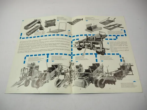 Original Prospekt Brochure ASA-Lift ELB ST am Massey Fergusson MF 175 in dänisch
